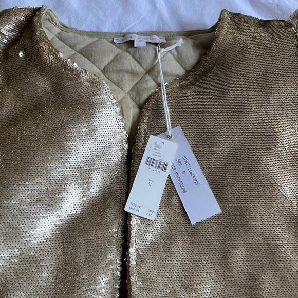 NWT 'Love The Label ' Antropologie Olivier Sequin Jacket - M - Picture 7 of 13